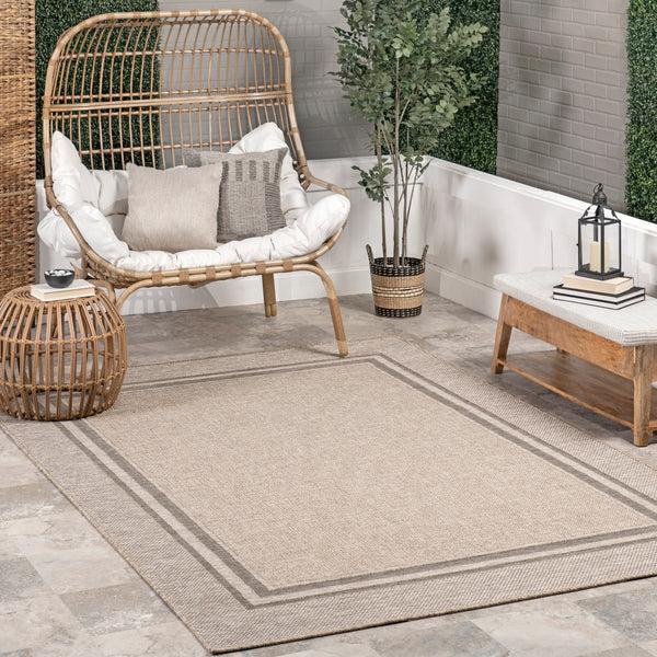 Nuloom Inaya Casual Bordered Indoor/Outdoor Area Rug Gray