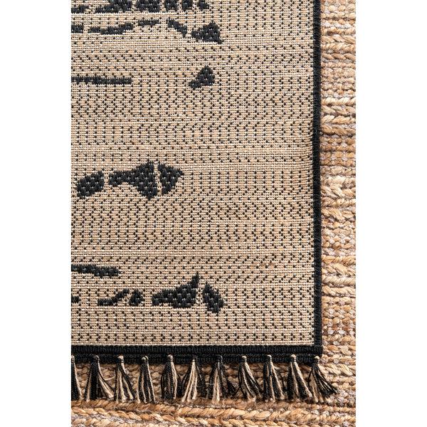 Nuloom Indoor/Outdoor Modern Abstract Claudette Area Rug Black