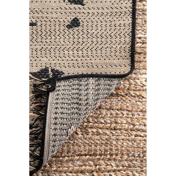 Nuloom Indoor/Outdoor Modern Abstract Claudette Area Rug Black