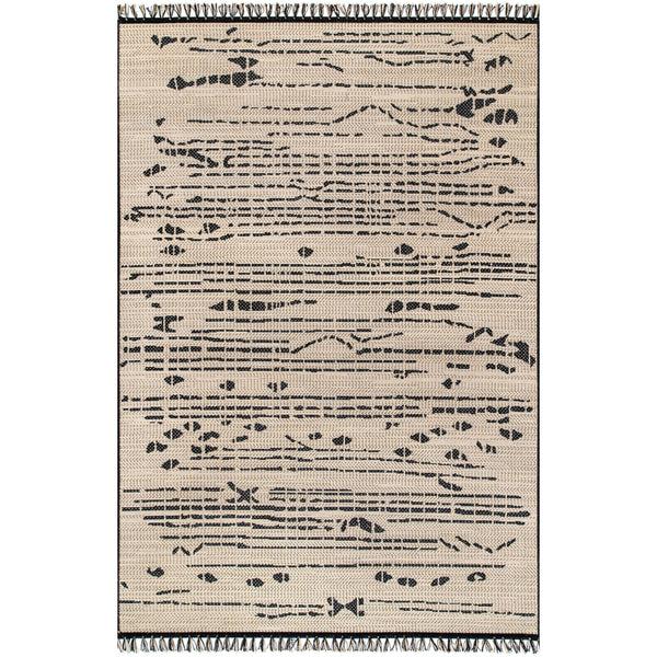 nuloom Indoor/Outdoor Modern Abstract Claudette Area Rug Black