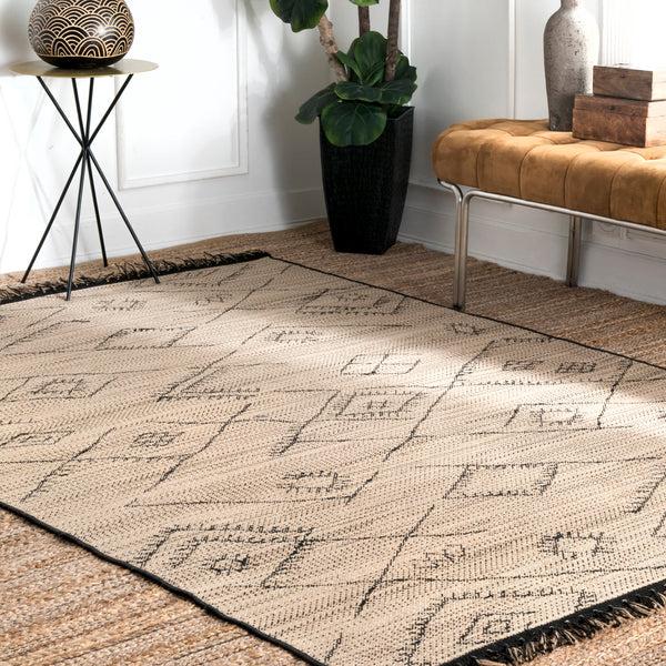 Nuloom Indoor/Outdoor Modern Moroccan Norah Area Rug Ivory