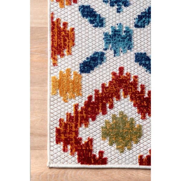 Nuloom Indoor/Outdoor Transitional Labyrinth Area Rug Blue