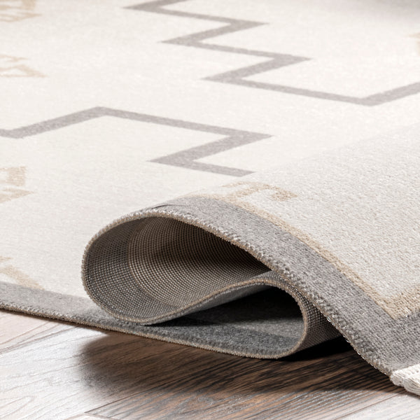 Nuloom Isa Southwestern Indoor/Outdoor Fringe Area Rug Beige