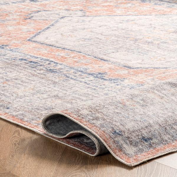 Nuloom Jacquie Machine Washable Vintage Floral Area Rug Peach