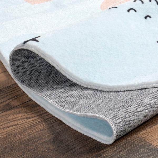 Nuloom Jalissa Lion Dreams Machine Washable Kids Area Rug Blue Multi