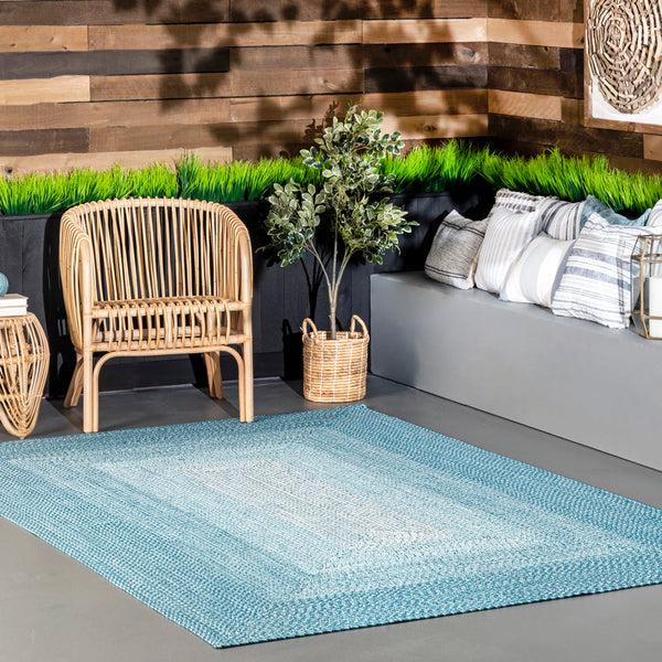 Nuloom Jayda Braided Ombre Indoor/Outdoor Area Rug Charcoal