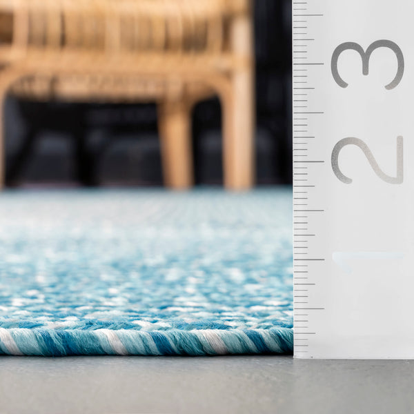 Nuloom Jayda Braided Ombre Indoor/Outdoor Area Rug Charcoal