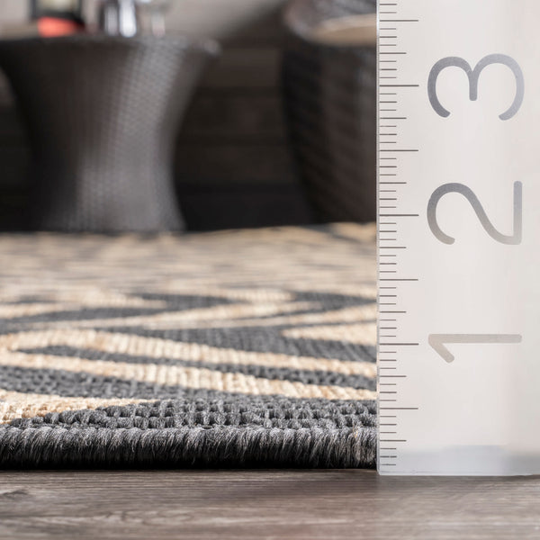 Nuloom Jayne Geometric Diamond Indoor/Outdoor Area Rug Dark Grey