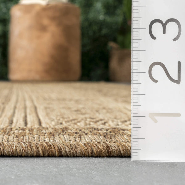 Nuloom Jemma Tribal Bands Indoor/Outdoor Area Rug Beige