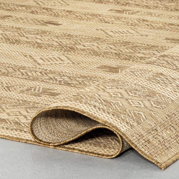 Nuloom Jemma Tribal Bands Indoor/Outdoor Area Rug Beige