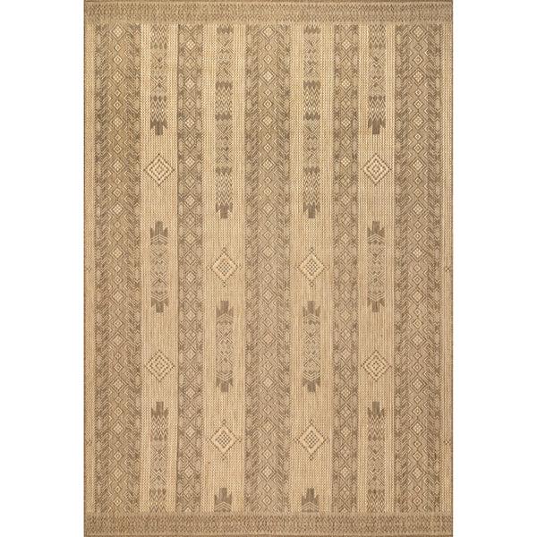 nuloom Jemma Tribal Bands Indoor/Outdoor Area Rug Beige