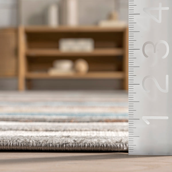 Nuloom Jenae Multi Striped Machine Washable Area Rug Multi