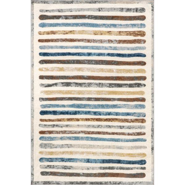 nuloom Jenae Multi Striped Machine Washable Area Rug Multi