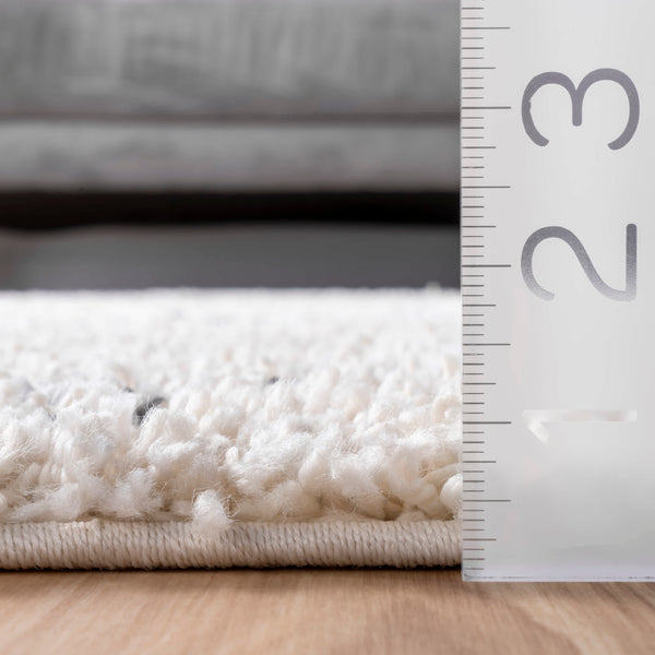 Nuloom Jessie Moroccan Lattice Tassel Area Rug Off White