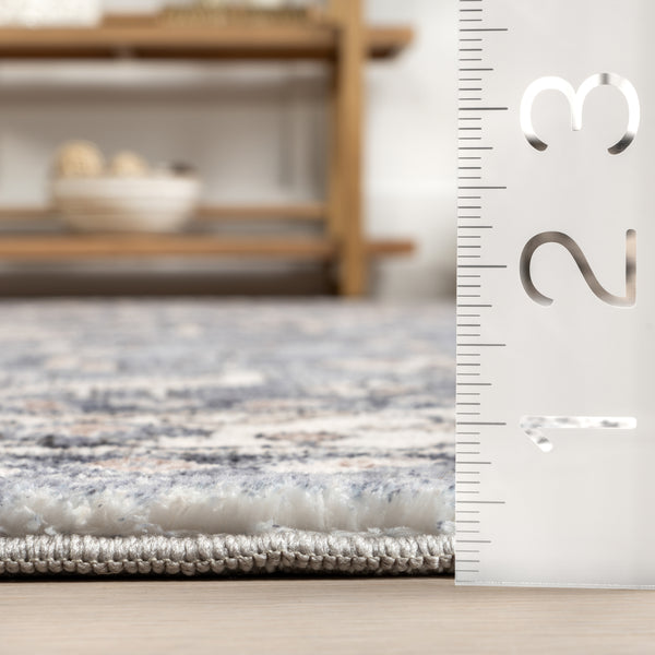 Nuloom Jordan Vintage Medallion Machine Washable Area Rug Grey