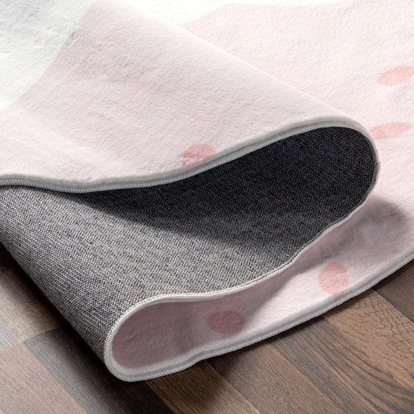 Nuloom Jovie Polar Bear Machine Washable Kids Area Rug Pink