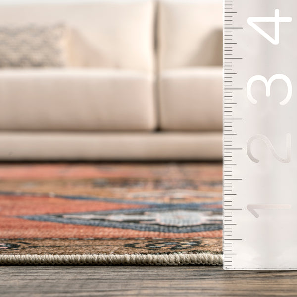 Nuloom Judy Traditional Persian Machine Washable Area Rug Rust