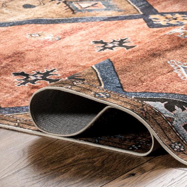 Nuloom Judy Traditional Persian Machine Washable Area Rug Rust