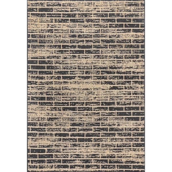 nuloom Justina Abstract Brick Indoor/Outdoor Area Rug Charcoal