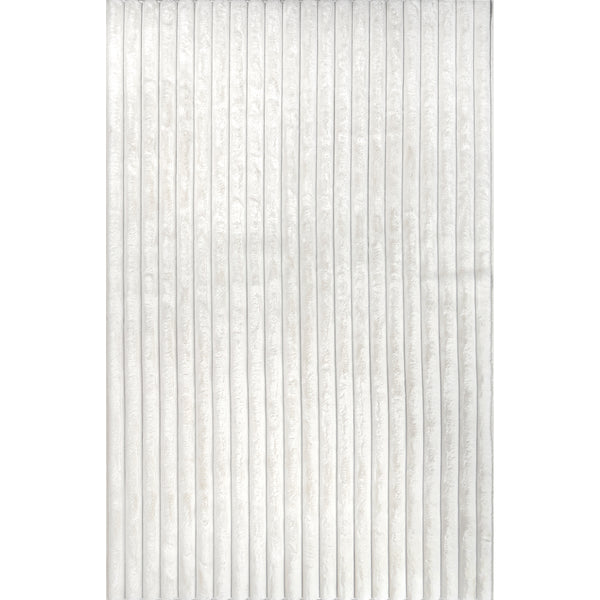 nuloom Kai Stripe Faux Rabbit Machine Washable Area Rug Off White