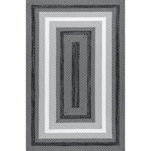 nuloom Kaila Ombre Bordered Indoor/Outdoor Area Rug Black
