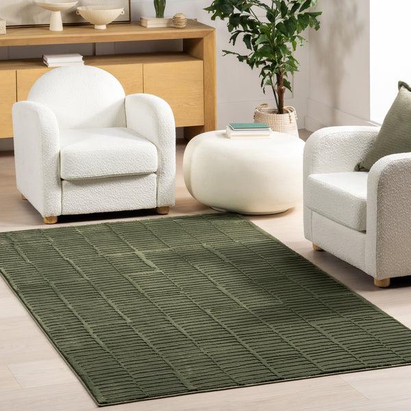 Nuloom Kailani Geometric Machine Washable Area Rug Green