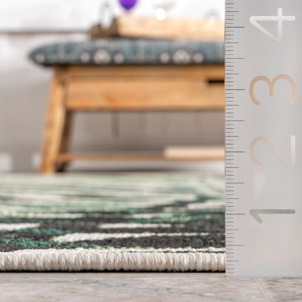 Nuloom Kalene Double Palm Indoor/Outdoor Area Rug Green