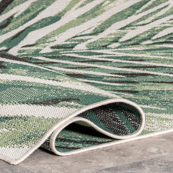Nuloom Kalene Double Palm Indoor/Outdoor Area Rug Green