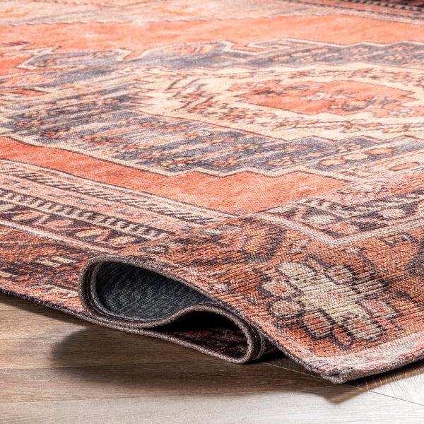 Nuloom Kamila Tribal Machine Washable Area Rug Orange