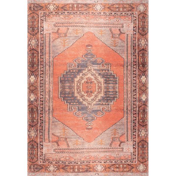 nuloom Kamila Tribal Machine Washable Area Rug Orange