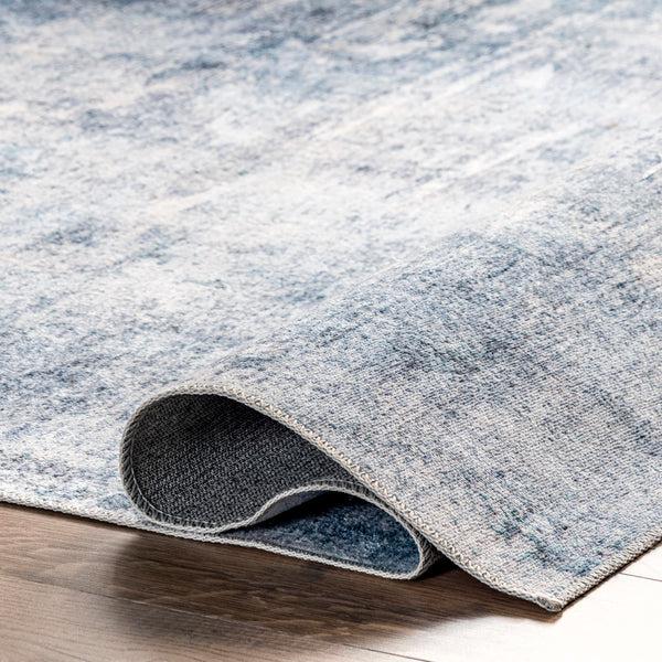 Nuloom Katia Modern Abstract Machine Washable Area Rug Blue