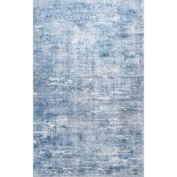Nuloom Katia Modern Abstract Machine Washable Area Rug Blue