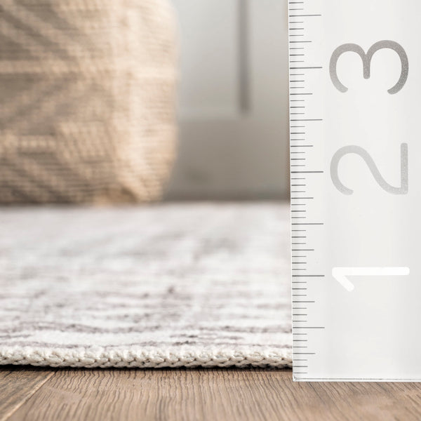 Nuloom Kehlani Distressed Diamond Area Rug Light Gray