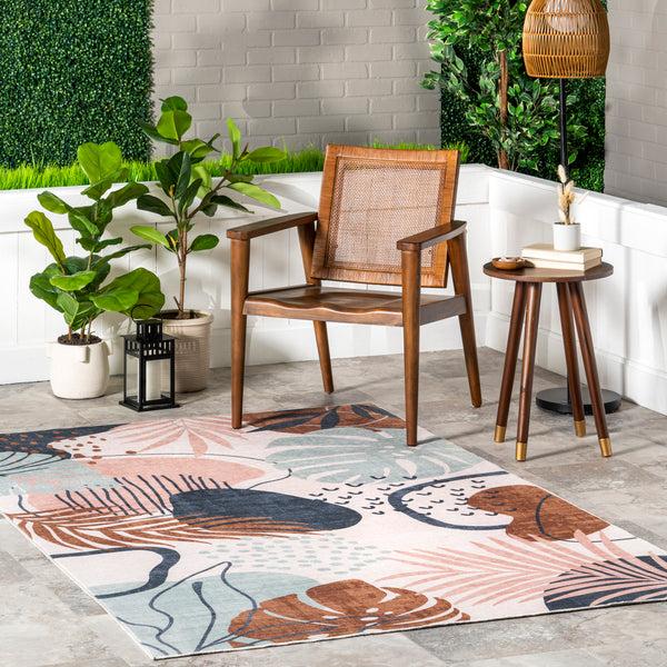 Nuloom Kena Tropical Machine Washable Indoor/Outdoor Area Rug Multicolor