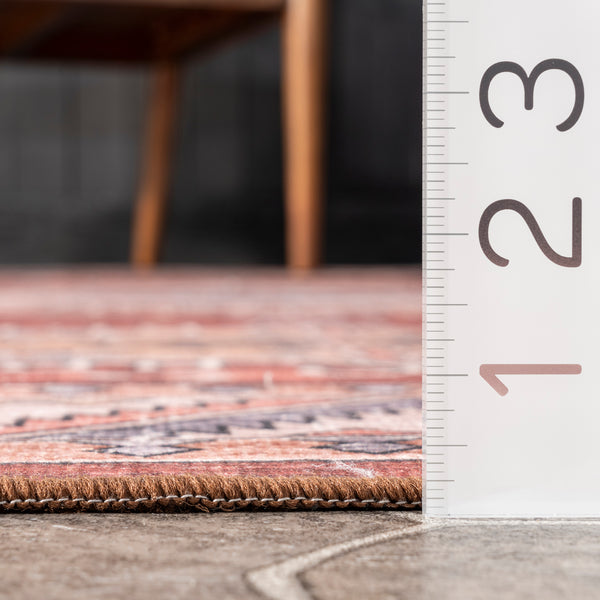 Nuloom Kera Persian Machine Washable Indoor/Outdoor Area Rug Rust