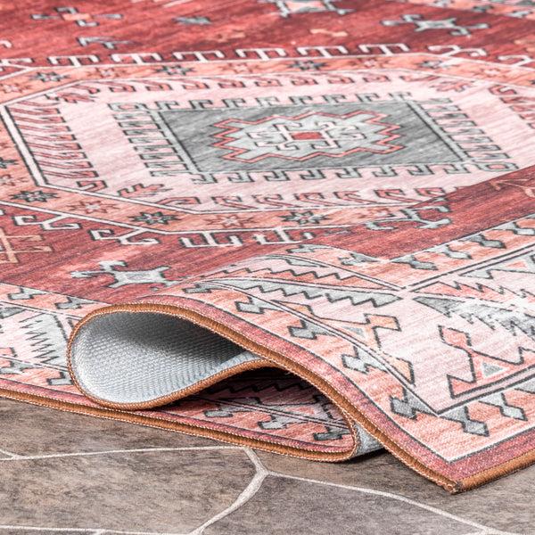 Nuloom Kera Persian Machine Washable Indoor/Outdoor Area Rug Rust