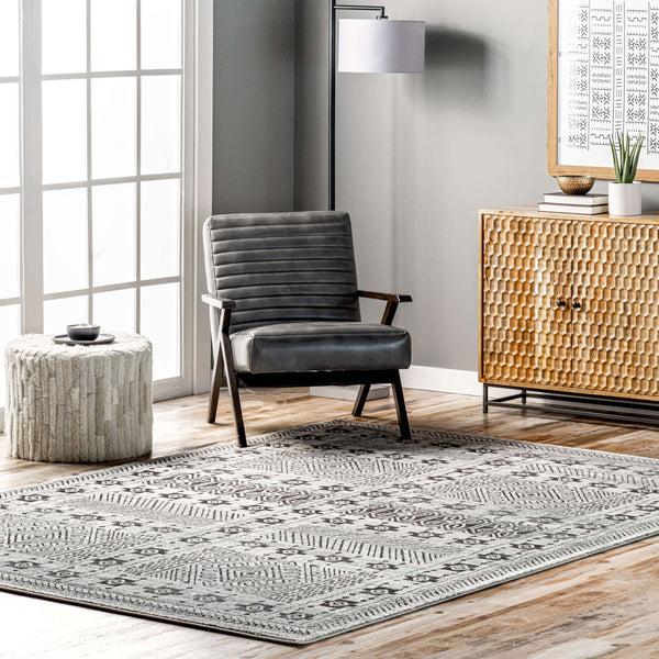 Nuloom Kim Global Inspired Geometric Area Rug Beige
