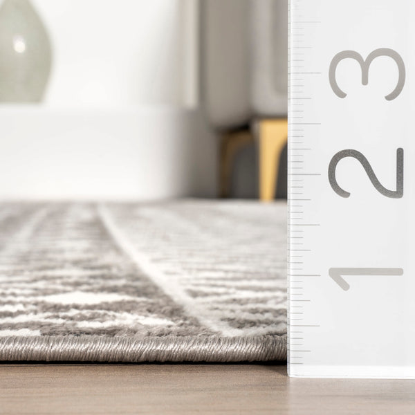 Nuloom Kimberly Transitional Moroccan Banded Area Rug Gray