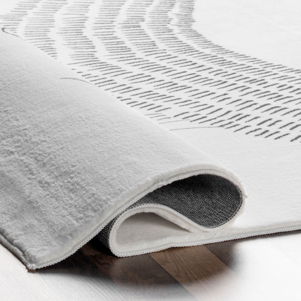 Nuloom Kinslee Modern Lion Machine Washable Kids Area Rug Light Gray