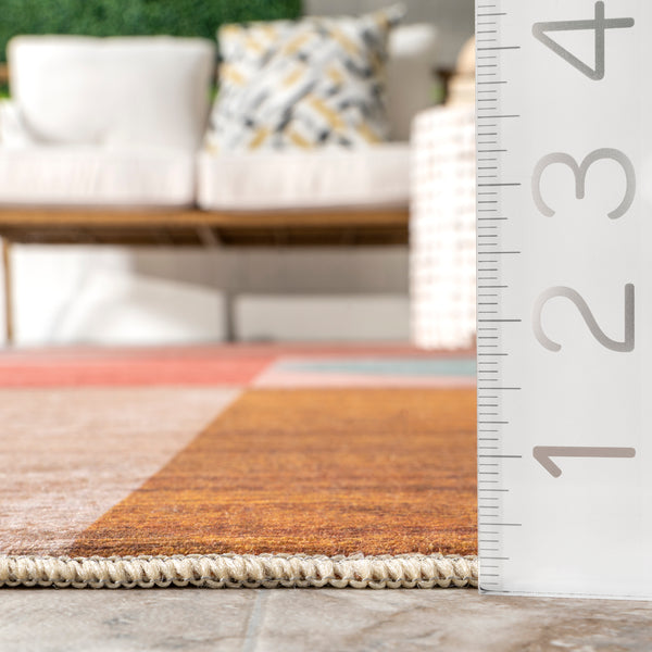 Nuloom Kristy Leaves Machine Washable Indoor/Outdoor Area Rug Multicolor