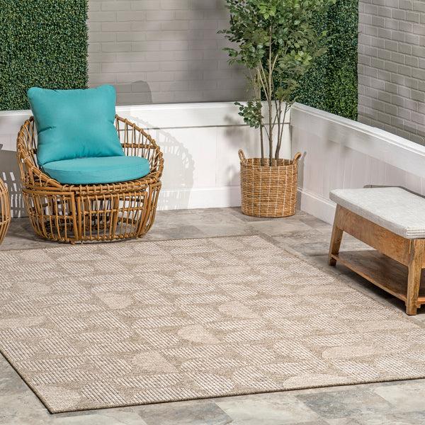 Nuloom Lakelyn Modern Geometric Indoor/Outdoor Area Rug Gray