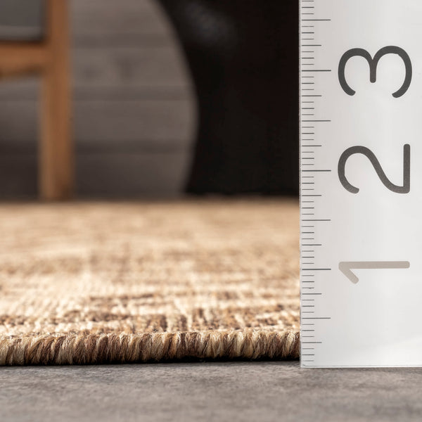 Nuloom Lane Elegant Medallion Indoor/Outdoor Area Rug Beige