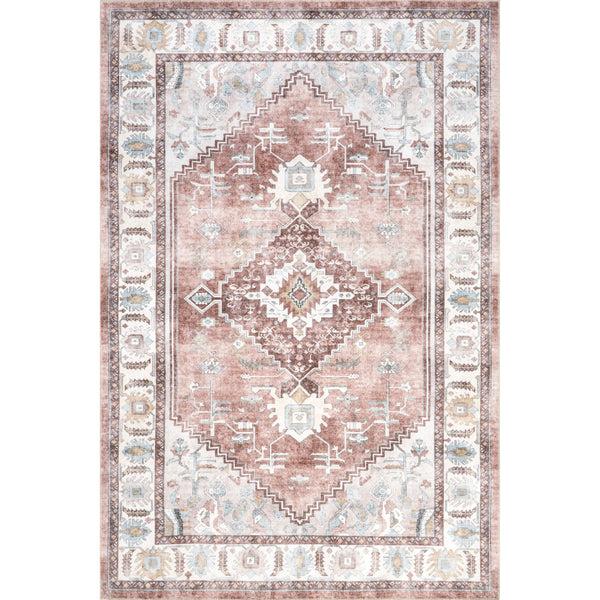 nuloom Lawrence Traditional Machine Washable Area Rug Blush