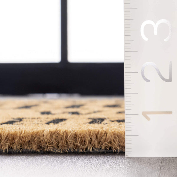 Nuloom Leave Shoes And Worries Coir Doormat Natural