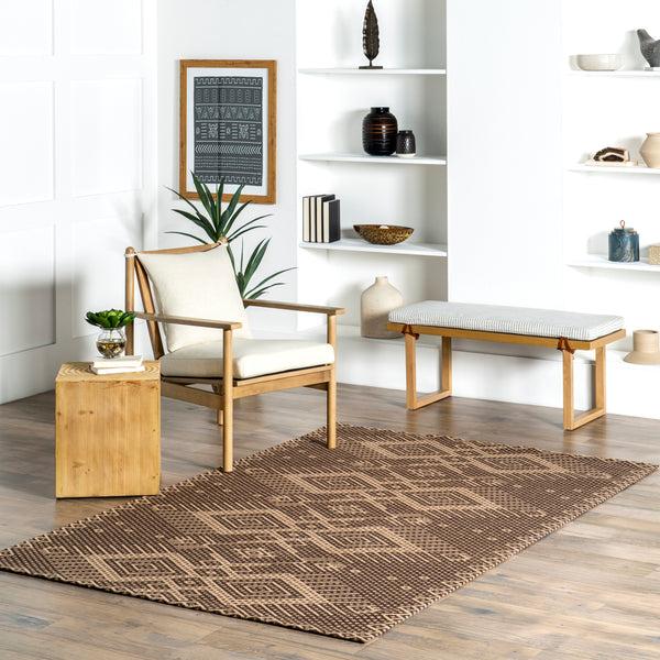 Nuloom Leith Geometric Cotton-Blend Area Rug Natural