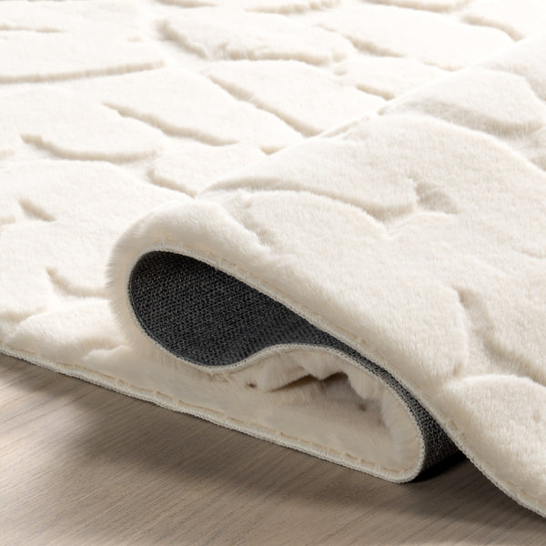 Nuloom Leni Plush Cloud Geometric Machine Washable Ara Rug Off White