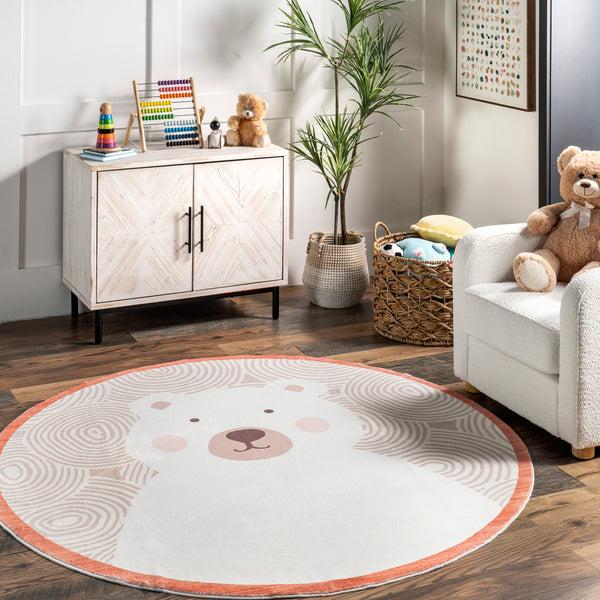 Nuloom Lenny Polal Bear Machine Washable Area Rug Ivory