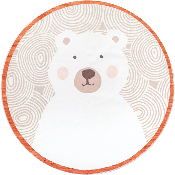 nuloom Lenny Polal Bear Machine Washable Area Rug Ivory