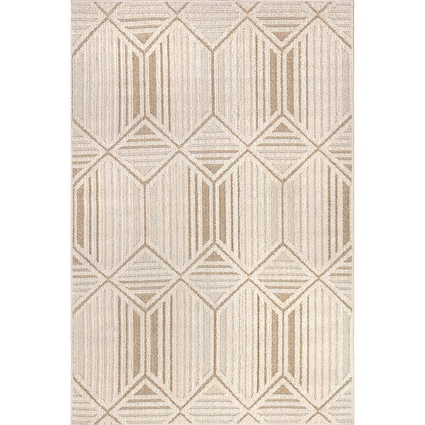 nuloom Letitia Raised Diamond Indoor/Outdoor Area Rug Ivory
