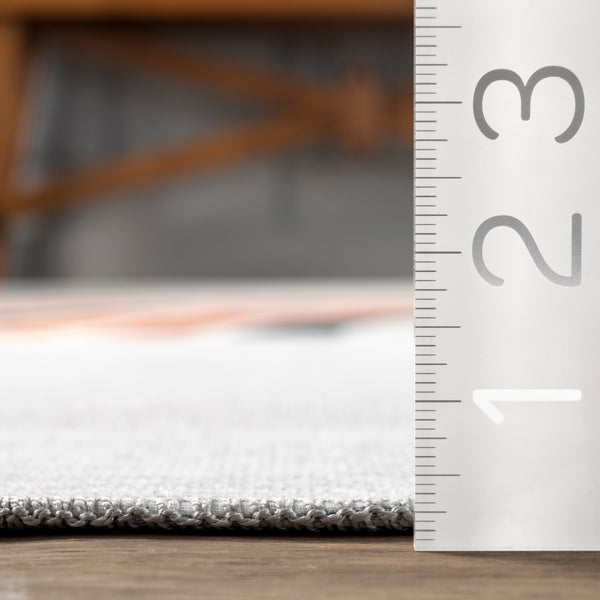 Nuloom Lia Single Rainbow Machine Washable Area Rug Beige